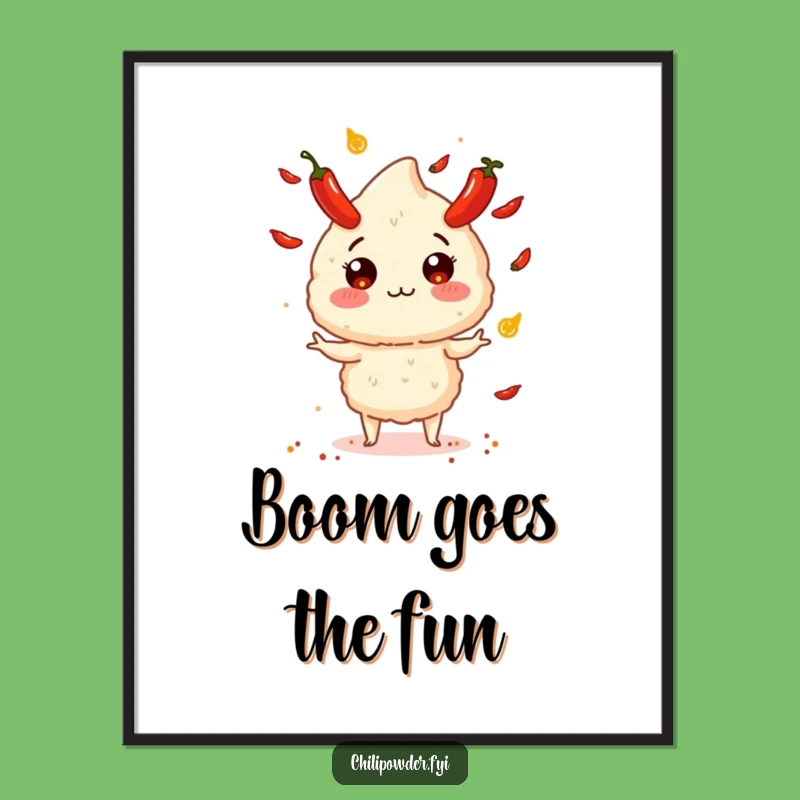 Funny Chili Powder Juggling Digital Art - Hilarious Exploding Pepper Print