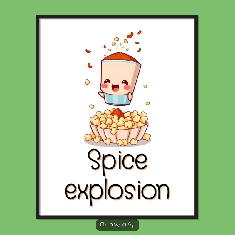 Funny Chili Sifter Digital Art: Instant Popcorn Spice Decor Gift