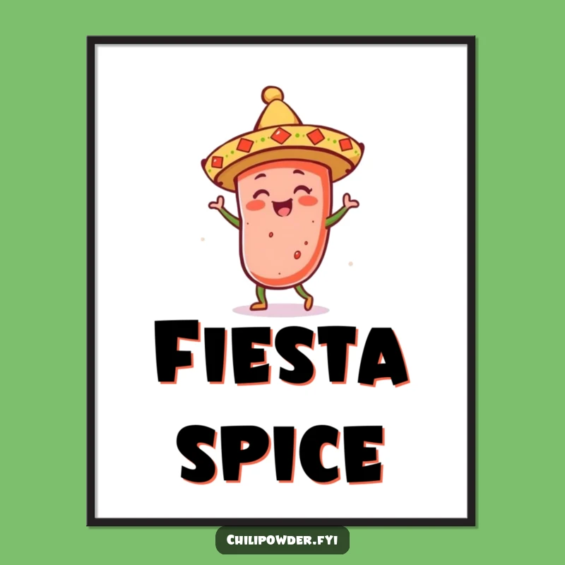 Funny Dancing Chili Sombrero Digital Art - Instant Fiesta Fun