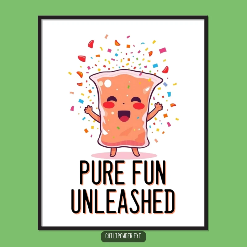 Funny Party Chili Digital Art: Confetti Spice for Festive Decor