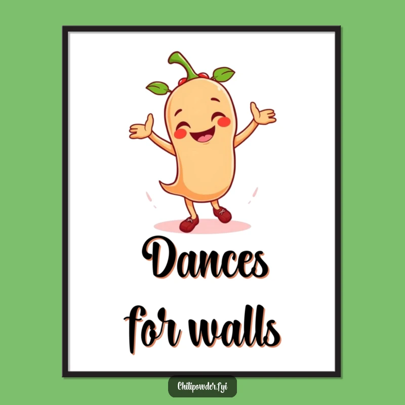 Funny Salsa Dancing Chili Powder Digital Print: Vibrant Art for a Spicy Home!