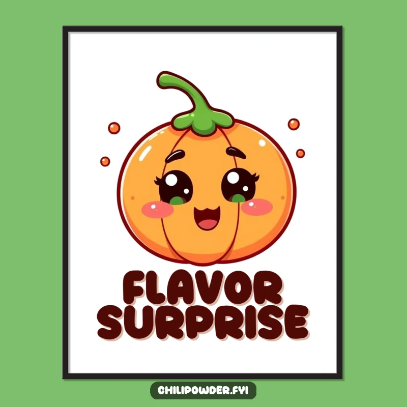 Funny Surprise Chili Powder Digital Art: Instant Playful Shock for Your Walls