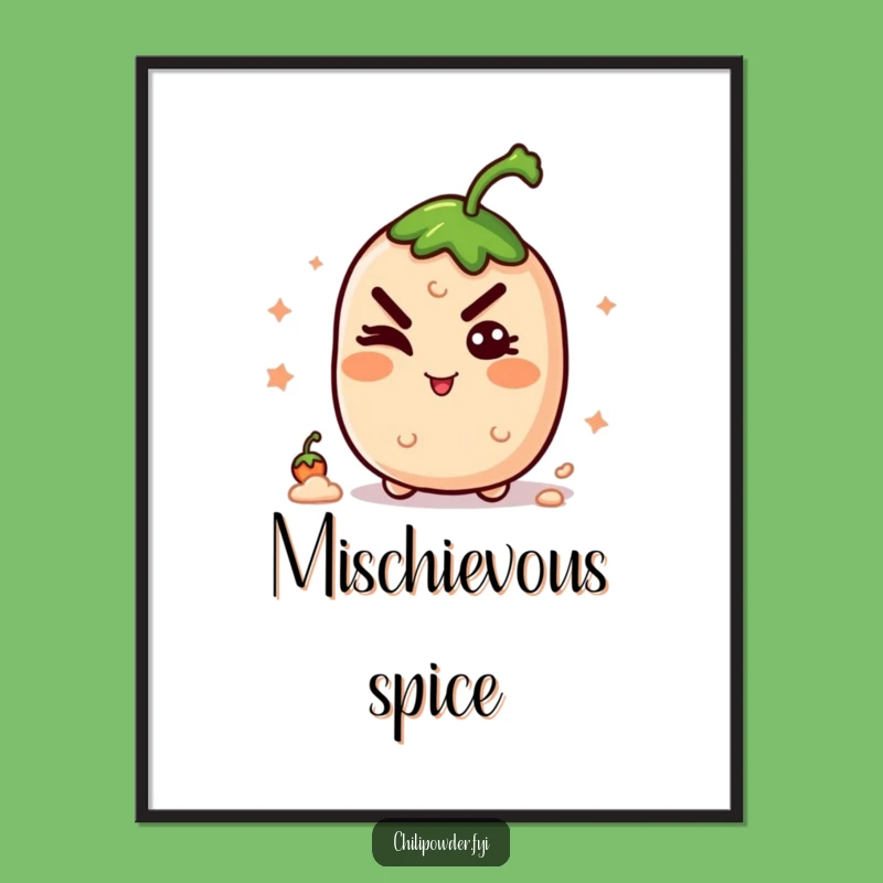 Funny Winking Chili Grin Digital Art - Instant Mischief