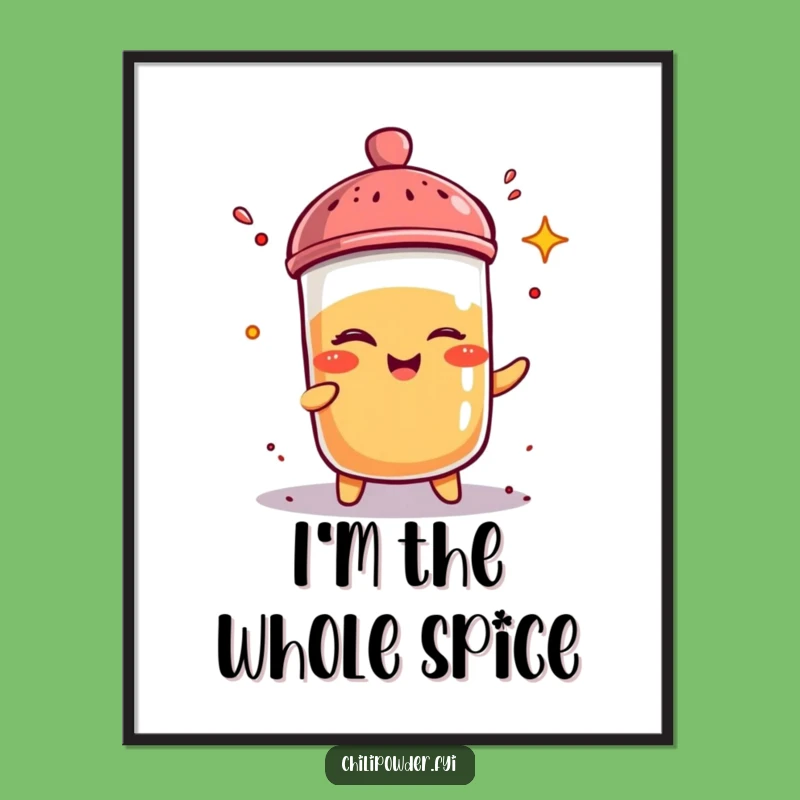 Funny Chili Powder Wink Digital Art - Cheeky Shaker Print
