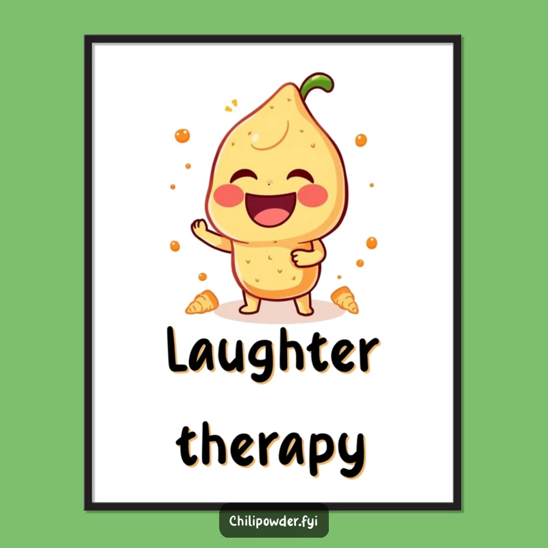 Funny Laughing Chili Digital Art: Instant Joy for Your Walls