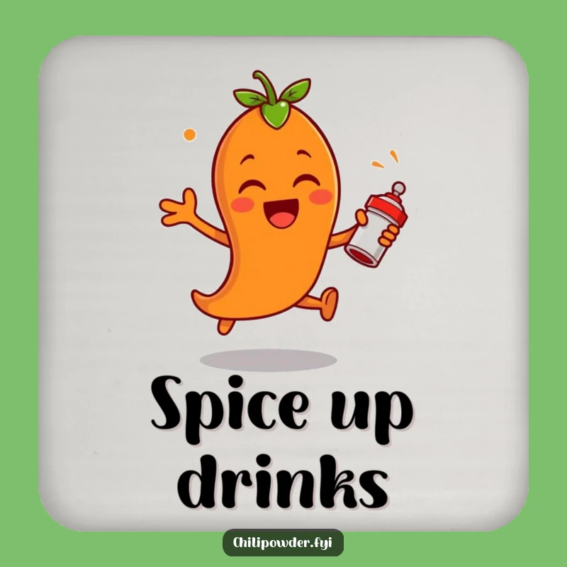 Funny Chili Powder Leap Coaster: Exciting Spice Shaker Protection Gift