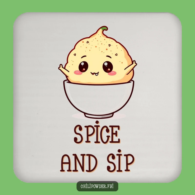 Funny Chili Powder Puff Coaster: Protect Furniture with Spice