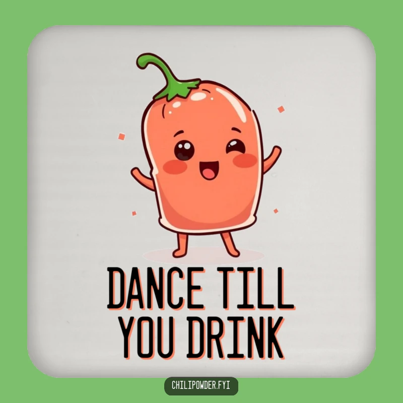 Funny Kawaii Chili Pouch Dance Coaster - Protect Surfaces With Shimmy