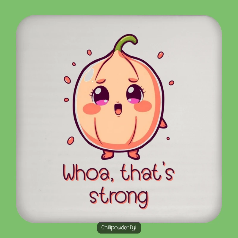 Funny Shocked Chili Powder Coaster Set: Cartoon Surprise Table Protection