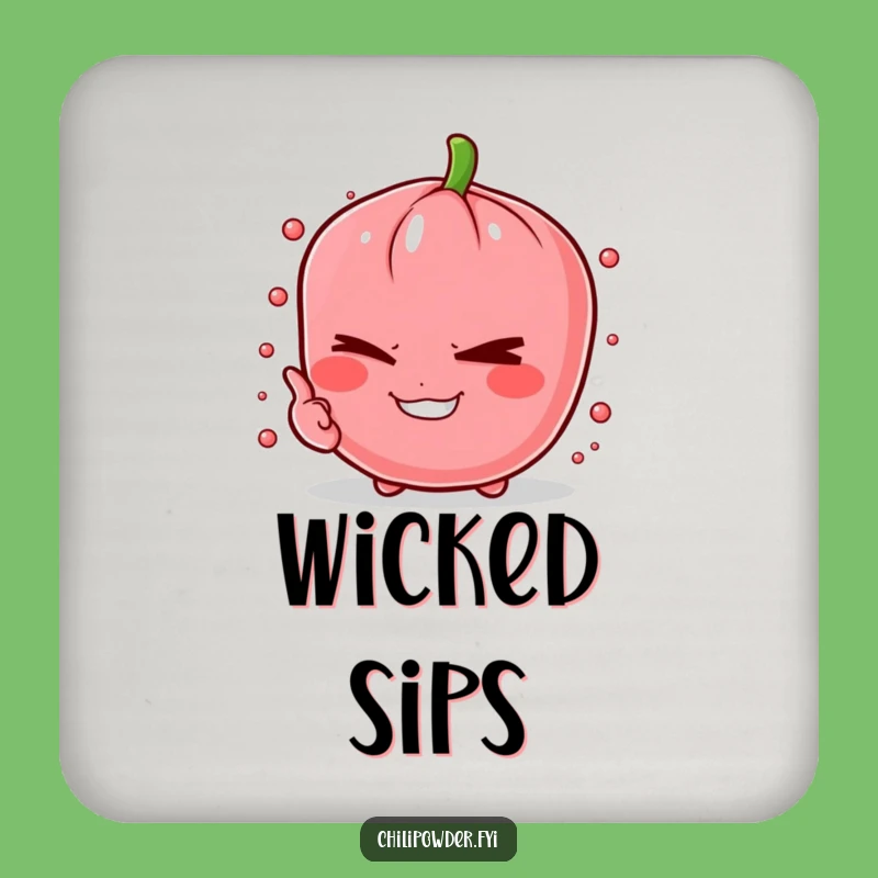 Funny Winking Chili Pinch Coaster: Protect Surfaces with Style
