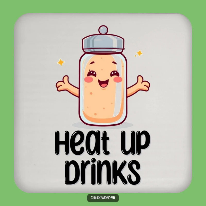 Funny Kawaii Chili Shaker Coaster - Protecting Surfaces with Spice