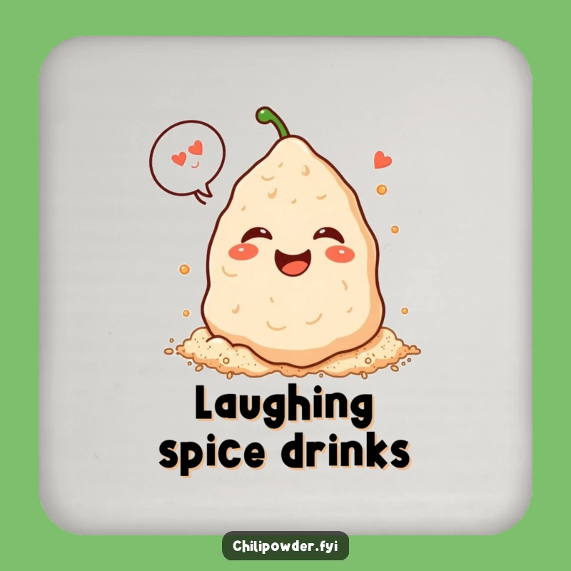 Funny Laughing Kawaii Chili Pile Coaster - Protect Your Table with Smiles Gift