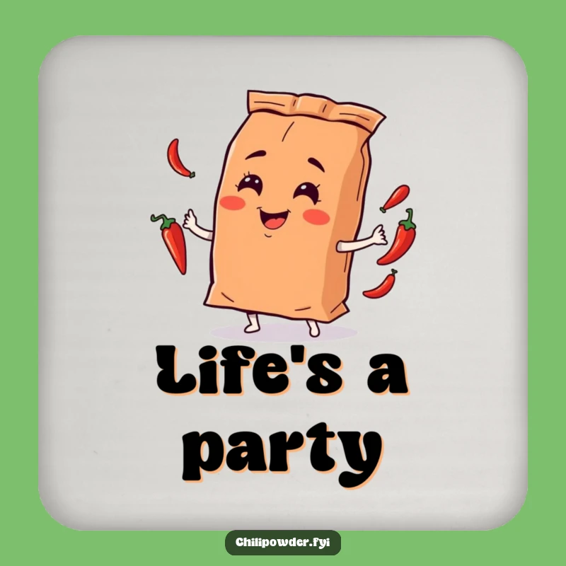 Funny Juggling Chili Powder Coaster - Protect Surfaces With Spicey Skill!