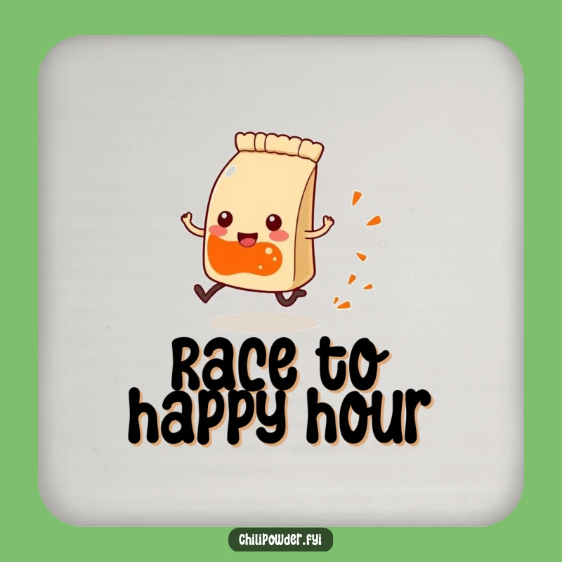 Funny Kawaii Chili Pouch Running Coaster - Protect Surfaces With Speed