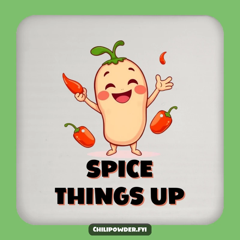 Funny Chili Powder Juggler Coaster: Hilarious Spicy Table Protector, Great Gift
