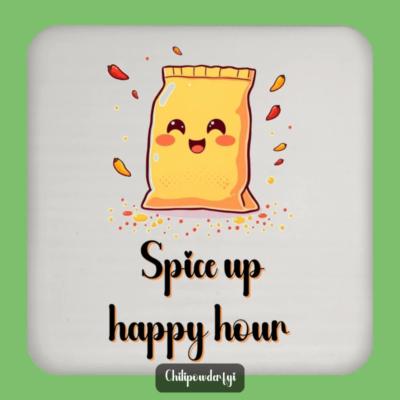 Funny Kawaii Chili Bag Spice Coaster - Protect Surfaces With Joy