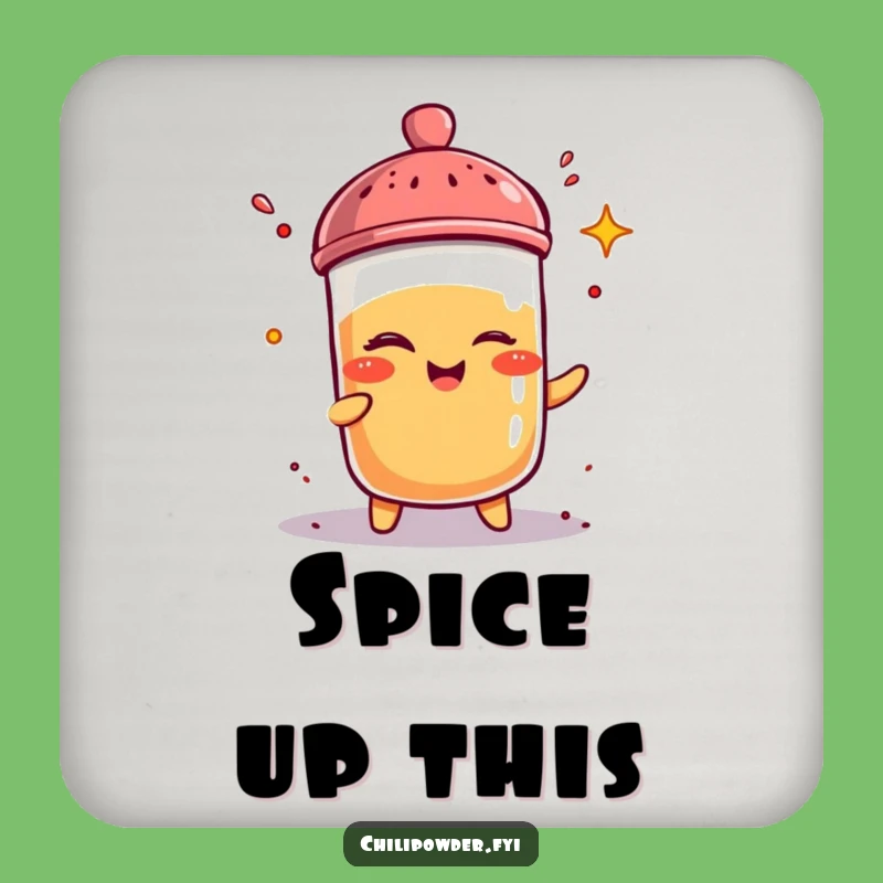 Cheeky Chili Powder Coaster Set - Funny Winking Shaker Spice