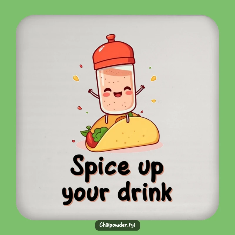 Funny Chili Shaker Coasters: Protect Surfaces With Taco Spice!