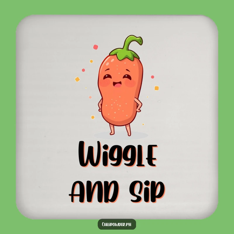 Funny Chili Sprinkle Coaster: Protect Surfaces with Merry Spice Humor