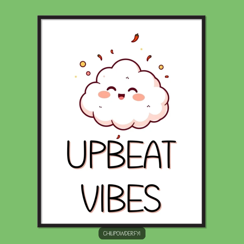 Funny Chili Cloud Poster: Float into Joyful Decor