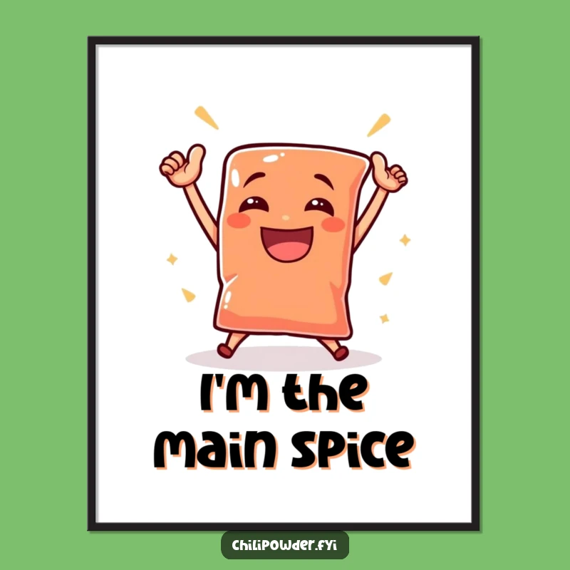 Funny Chili Pouch Dance Poster - Victorious Spice Pouch Art