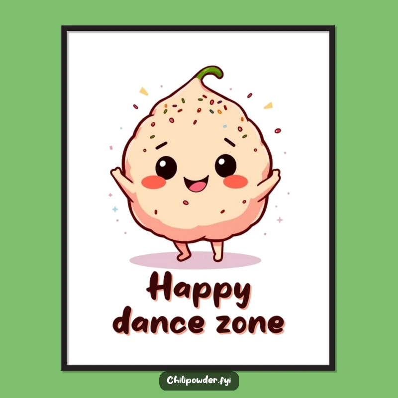 Funny Chili Powder Dance Poster - Hilarious Sprinkled Spice Art Print