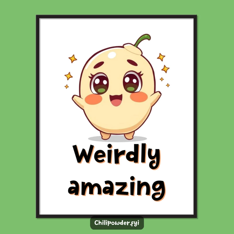 Funny Comet Chili Poster: Wall Art for Galactic Dreamers!