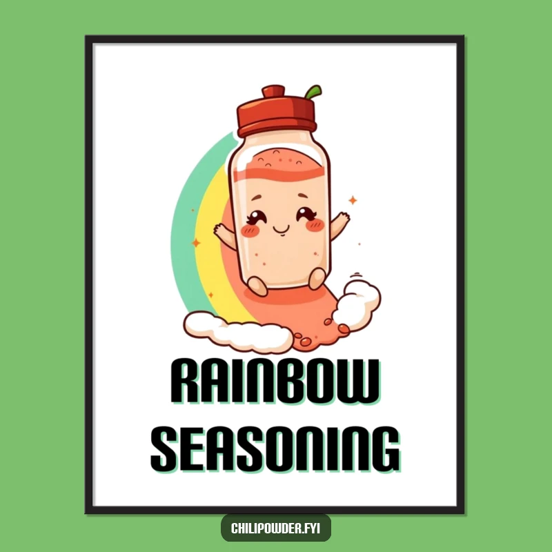 Funny Rainbow Chili Poster: Add Whimsy to Your Walls!