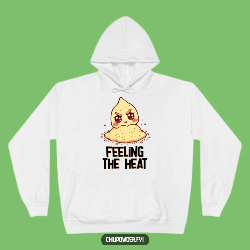 Cozy Funny Winking Chili Powder Hoodie: Mischievous Googly Eyes Sweatshirt Gift