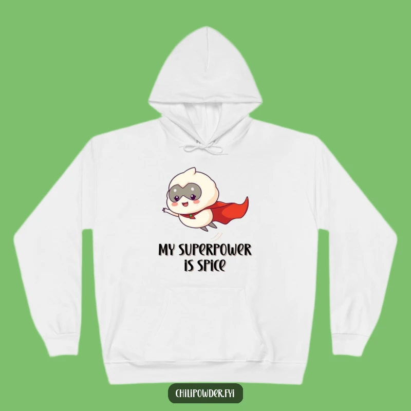 Funny Chili Powder Hero Hoodie - Cozy and Hilarious Flying Spice Gift