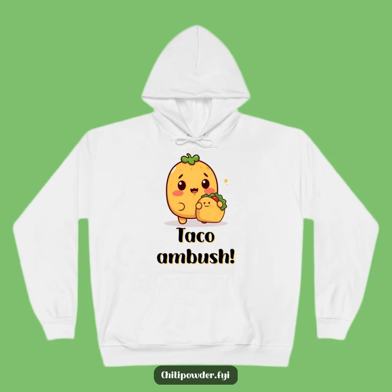 Funny Kawaii Chili Powder Cozy Hoodie: Warm Hugs and Hilarious Taco Surprises