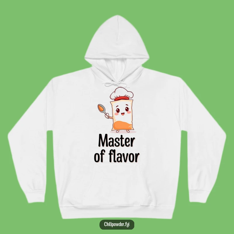 Funny Cozy Chili Hoodie: Chef Spice Character for Warm, Humorous Kitchen Vibes