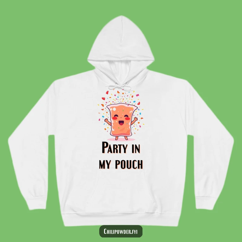 Funny Cozy Chili Hoodie: Confetti Spice Character for Warm, Festive Vibes