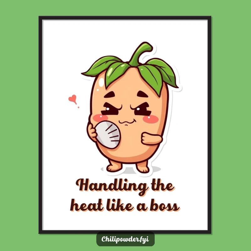 Funny Free Printable Wall Art: Chili Heatwave, Downloadable Art for Humor