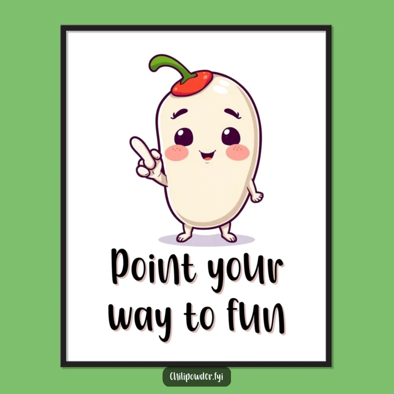 Funny Free Printable Wall Art: Playful Chili Pose - Downloadable Decor