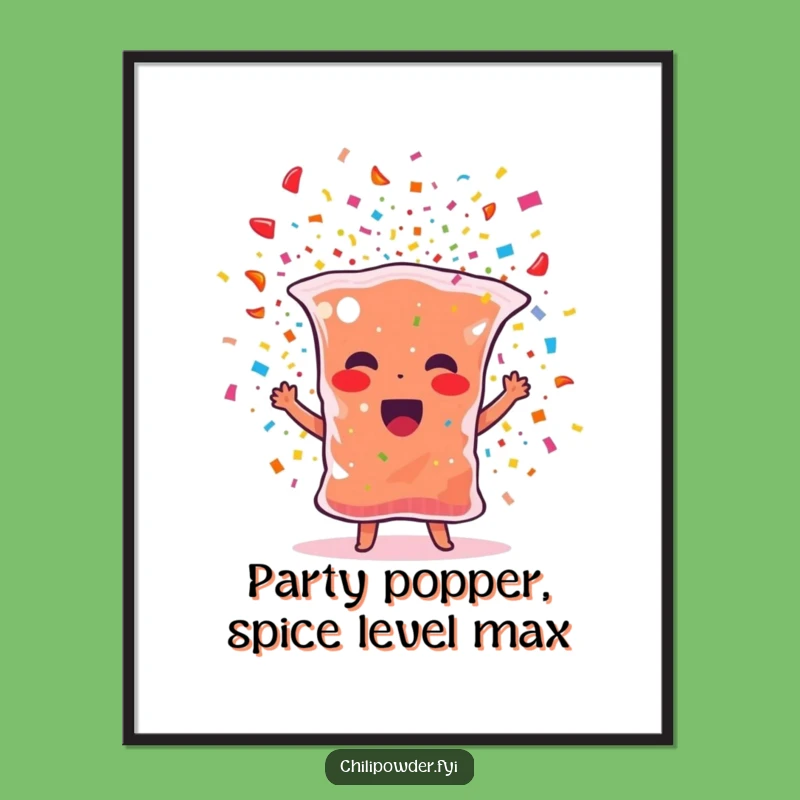 Free Printable Wall Art: Fun Chili Powder Confetti Burst Downloadable Decor