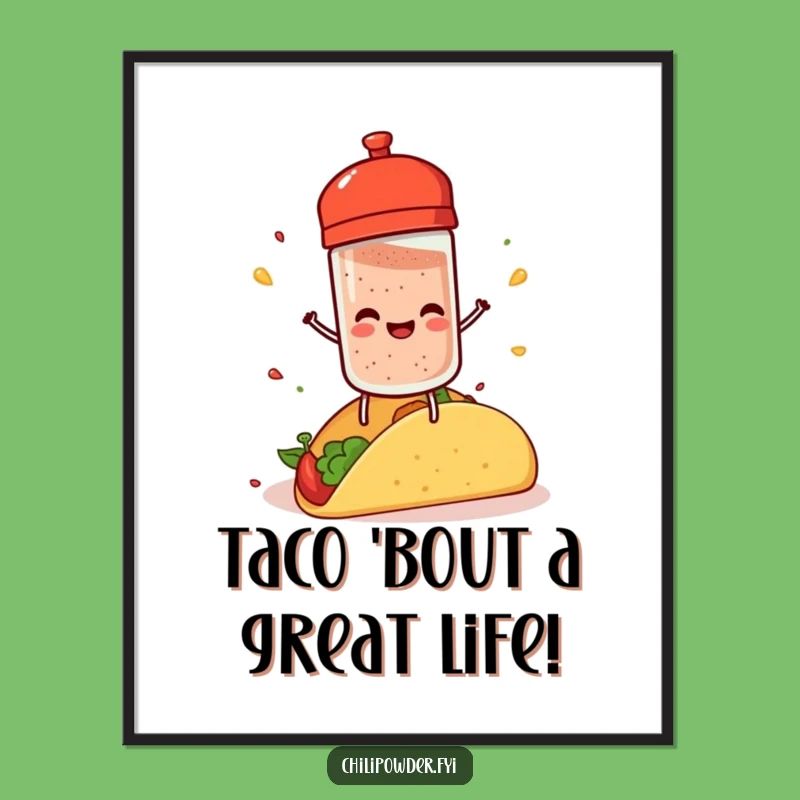 Free Printable Wall Art: Chili's Taco Fiesta Scene, Downloadable DIY Decor