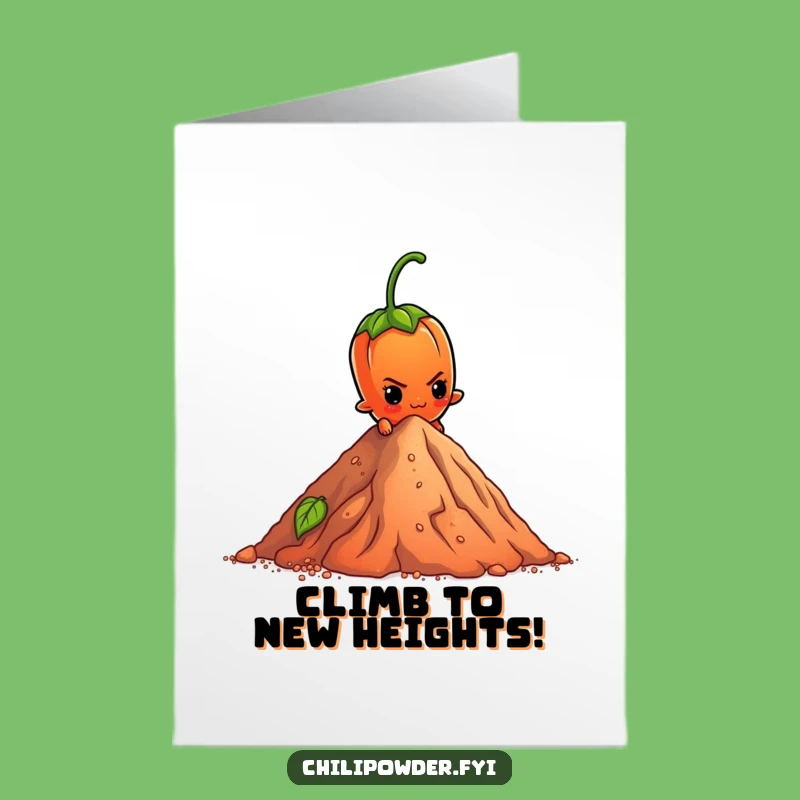 Climbing Chili Birthday Free Printable Card - Funny Downloadable Gift