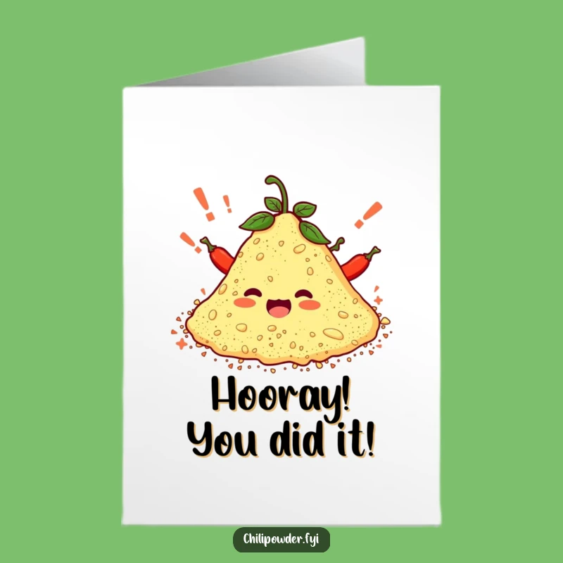Free Printable Congrats Card: Cheering Chili Powder - Jubilant Downloadable Celebration