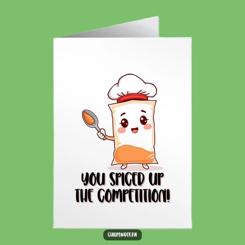 Free Printable Congrats Card: Chef Chili Powder Celebrates Your Success Funny Gift