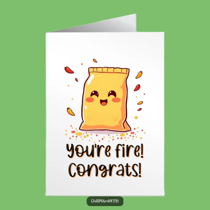 Free Printable Congrats Card: Chili Bag Spreading Joy Funny Downloadable Gift