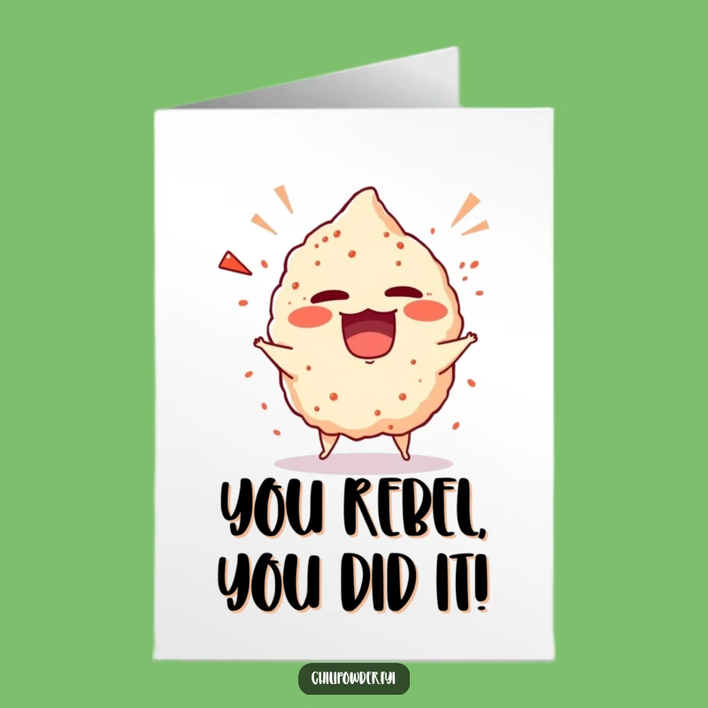 Free Printable Congrats Card: Giggling Chili Outburst, Downloadable & Print at Home