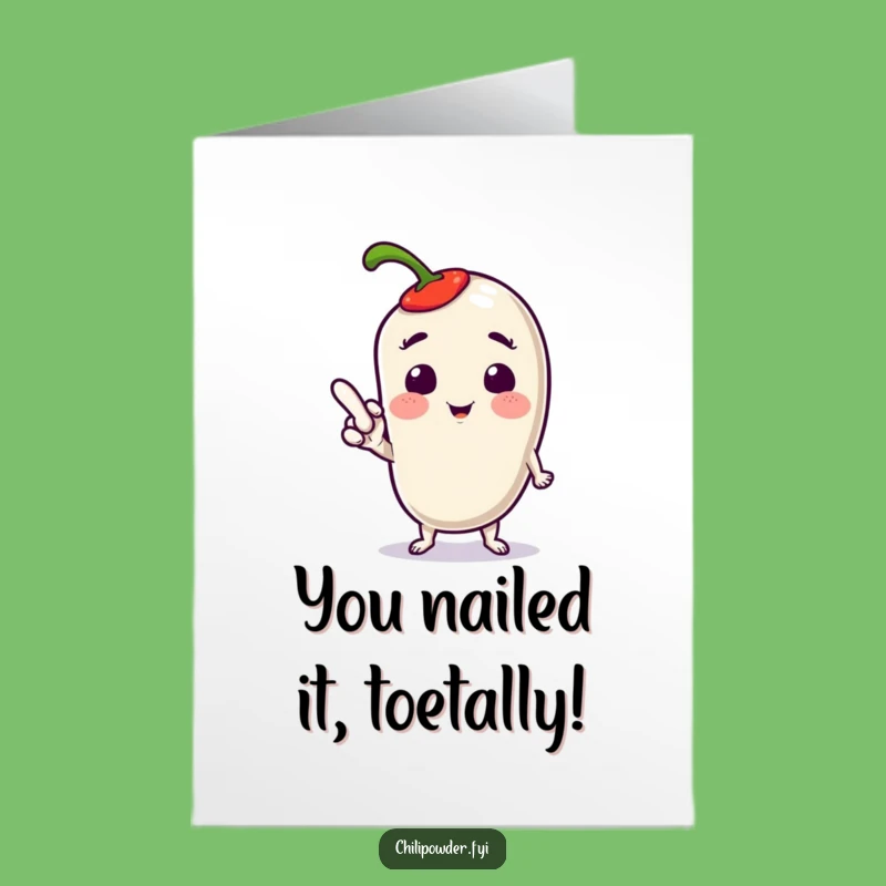 Free Printable Congrats Card: Playful Chili's Pose for Your Success!