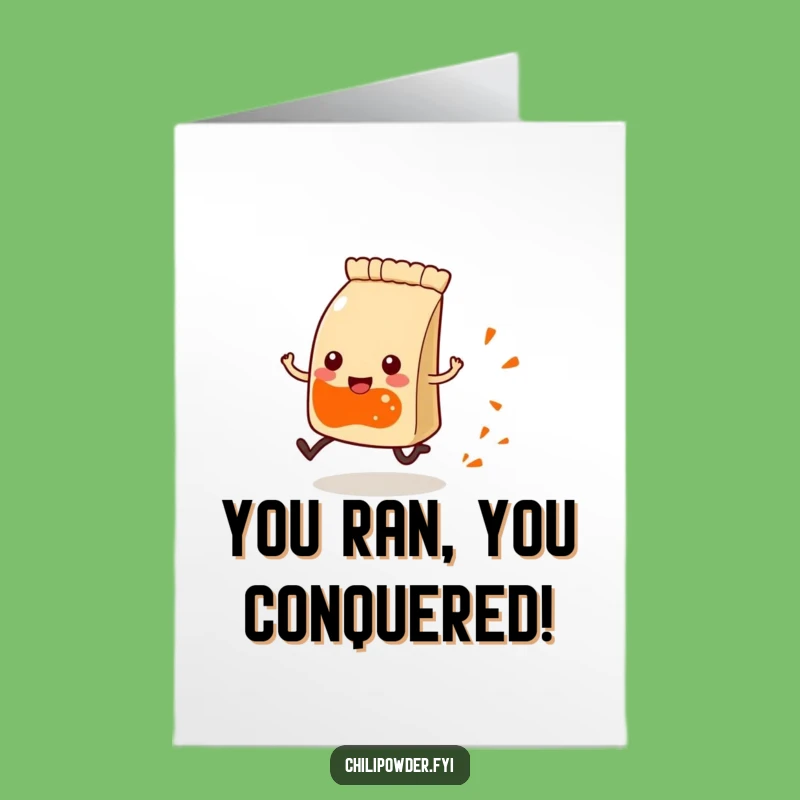Free Printable Congrats Card: Speedy Chili Pouch Success Funny Downloadable Gift