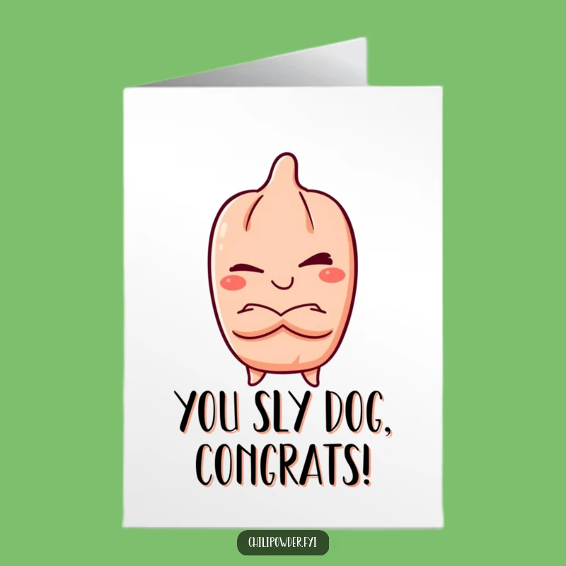 Free Printable Congrats Card: Winking Chili w/ Mischievous Grin