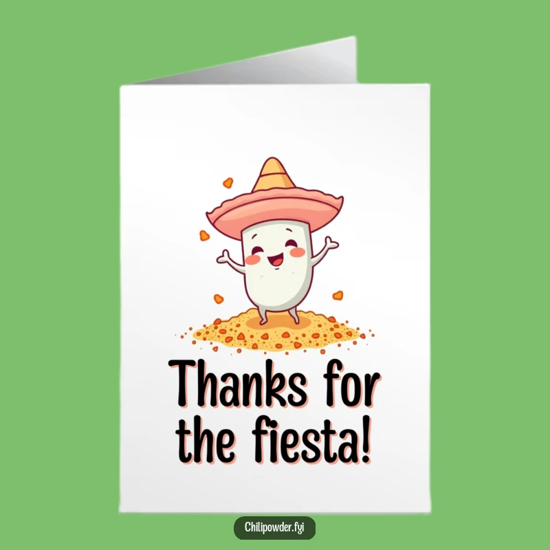 Free Printable Dancing Chili Powder Thank You Card - Energetic Downloadable