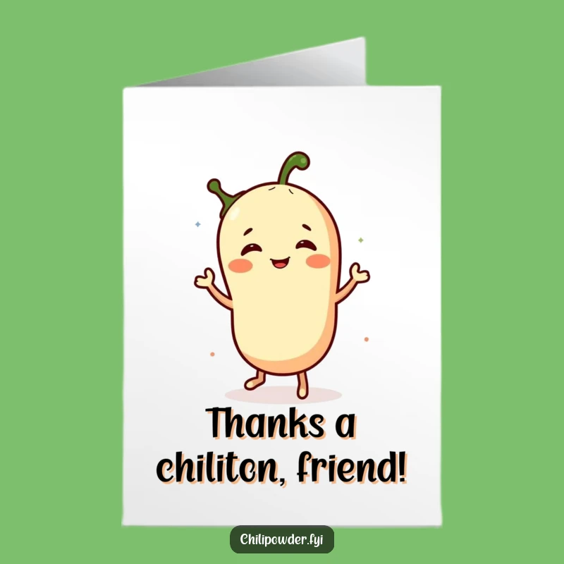 Free Printable Thank You Card: Dancing Chili - Express Gratitude With This Downloadable Gift
