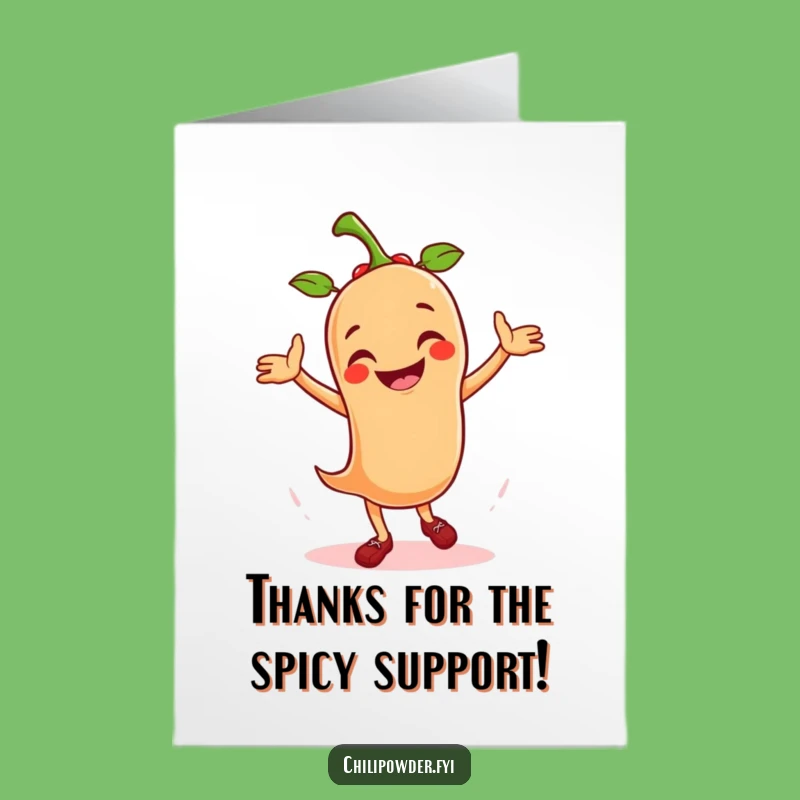 Free Printable Thank You Card: Hot Salsa Chili Dancer Downloadable Gratitude
