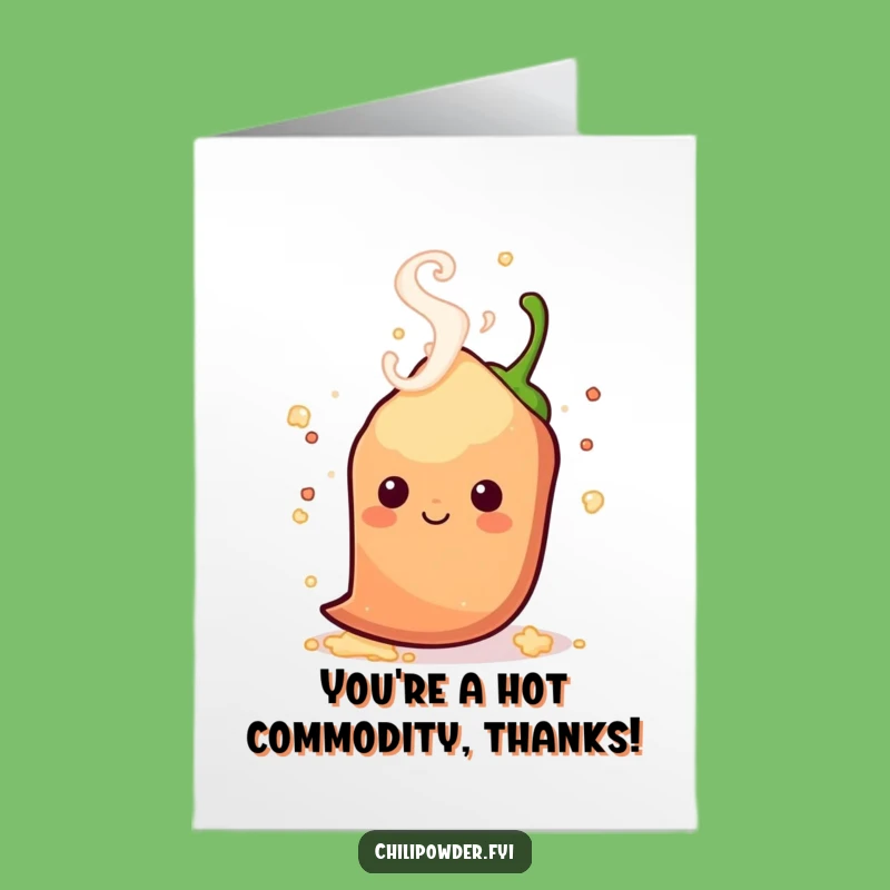 Free Printable Thank You Card: Kawaii Chili's Steamy Thanks for Your Kindness