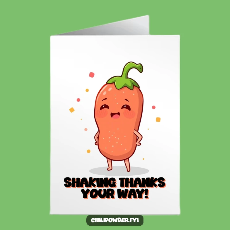 Free Printable Thank You Card: Wiggling Chili - Grateful Downloadable Gift